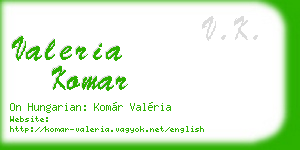 valeria komar business card